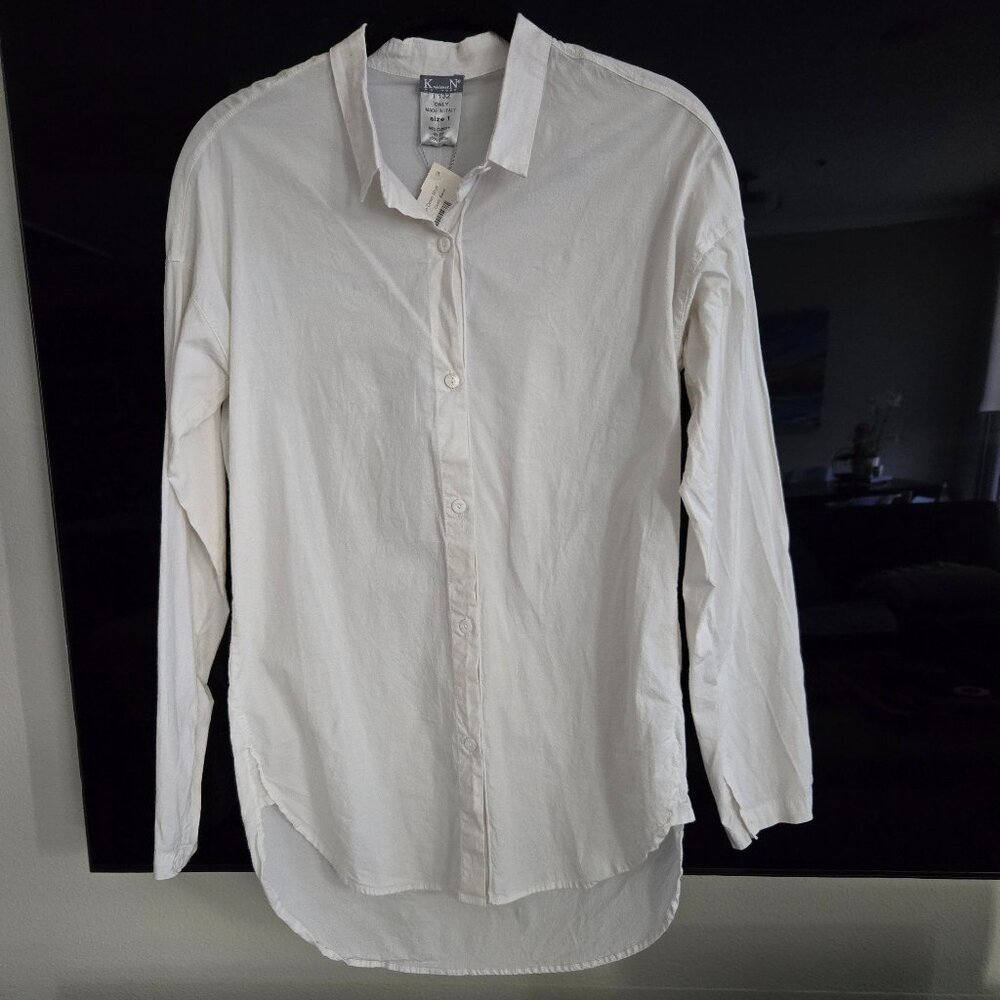 NEW!! NWT Kristense Du Nord L/S Button Down Shirt Size 1 Color Sand